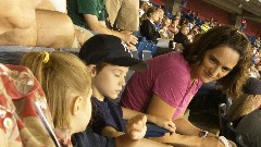 Ellery, Jacob, Katherine (Kat) McDougal Wheeler McCandless Wheeler McCandless at Ballpark in Toronto